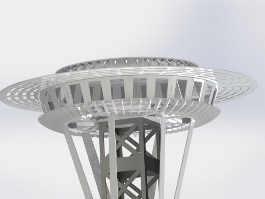 西雅图太空针塔，钣金拼图，3D拼图，metalcraft设计缩略图